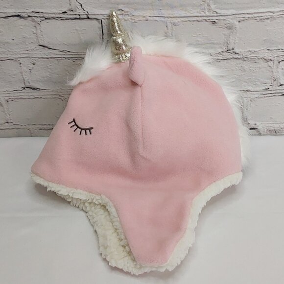 'BABY GAP' SHERPA 'ALLY UNICORN' WINTER HAT with EAR COVERAGE - Picture 4 of 15